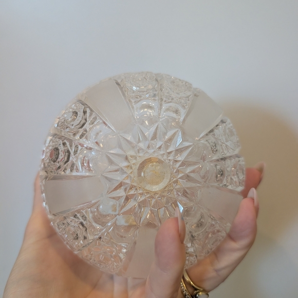 Vintage Glass Decorative Bowl with Gold Accent - Picture 5 of 7